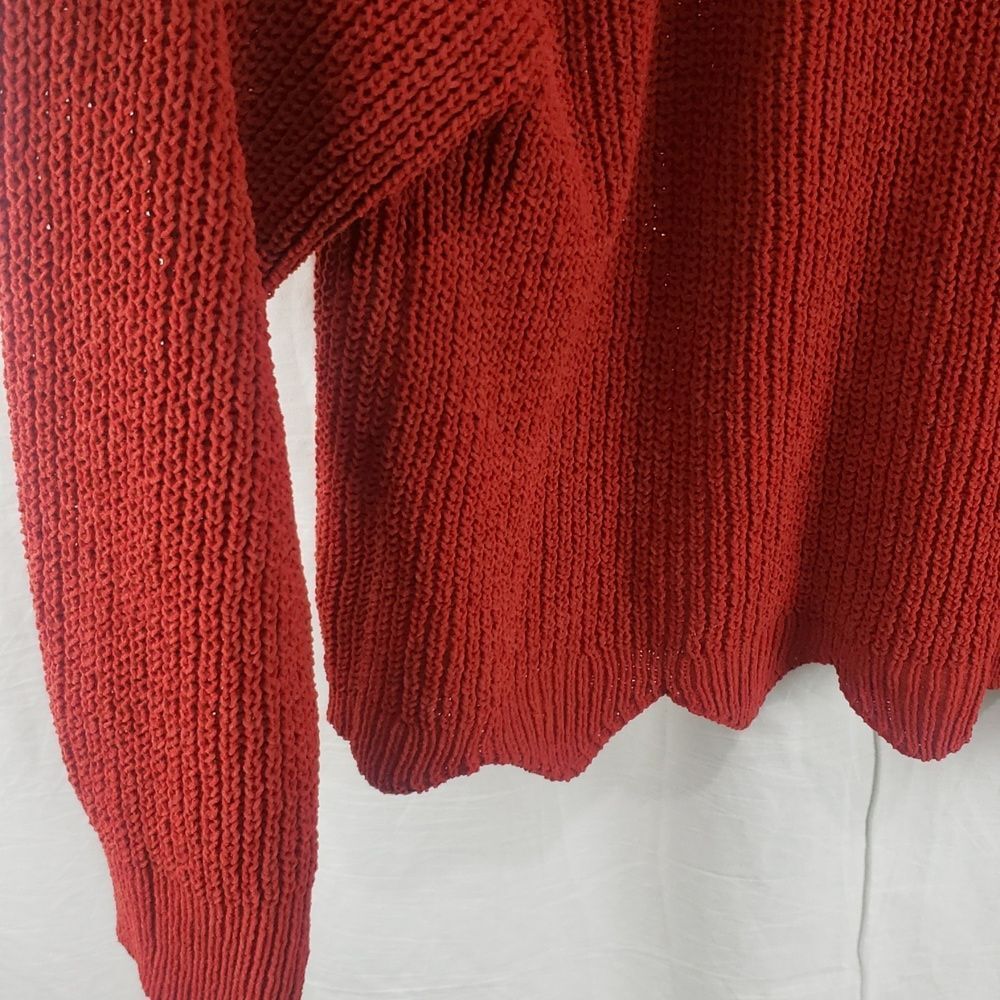 LC Lauren Conrad XXL Burnt Orange Button Up Cardigan - Picture 9 of 10